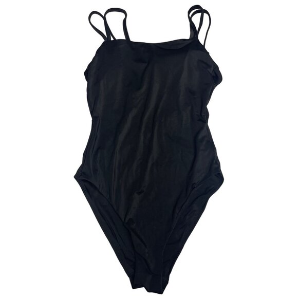 Andie The Rockaway Double Strap One Piece Swimsuit Black Sz SM - Picture 3 of 11